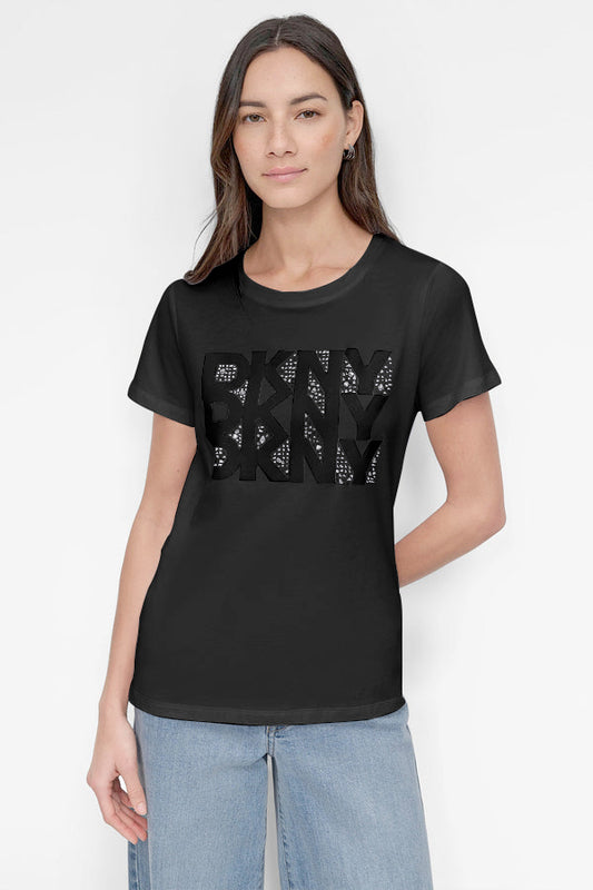 تي شيرت دكني مرصع بأحجار الراين