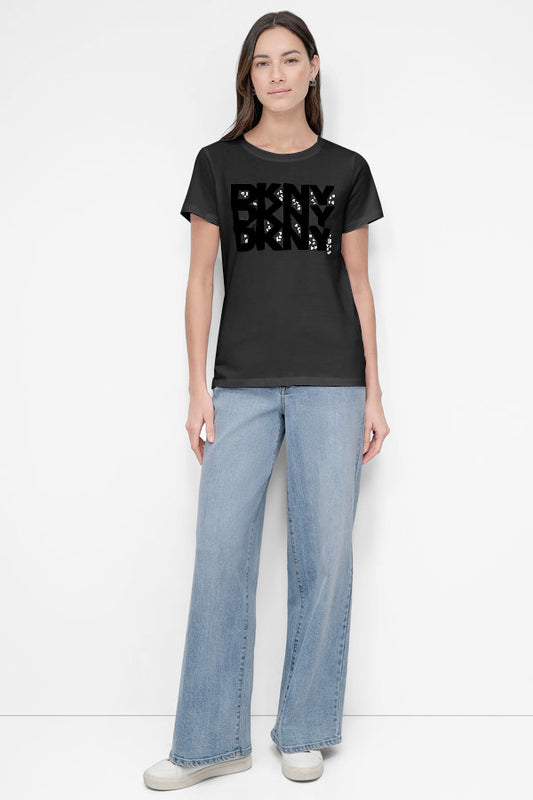 تي شيرت دكني مرصع بأحجار الراين