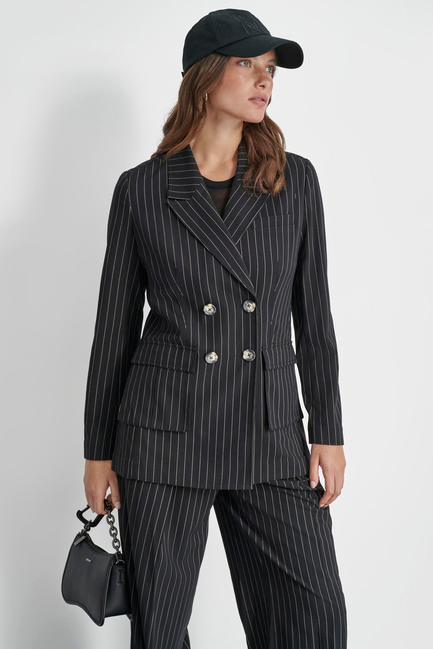 LONG SLEEVE DOUBLE BREAST BLAZER - Main Image