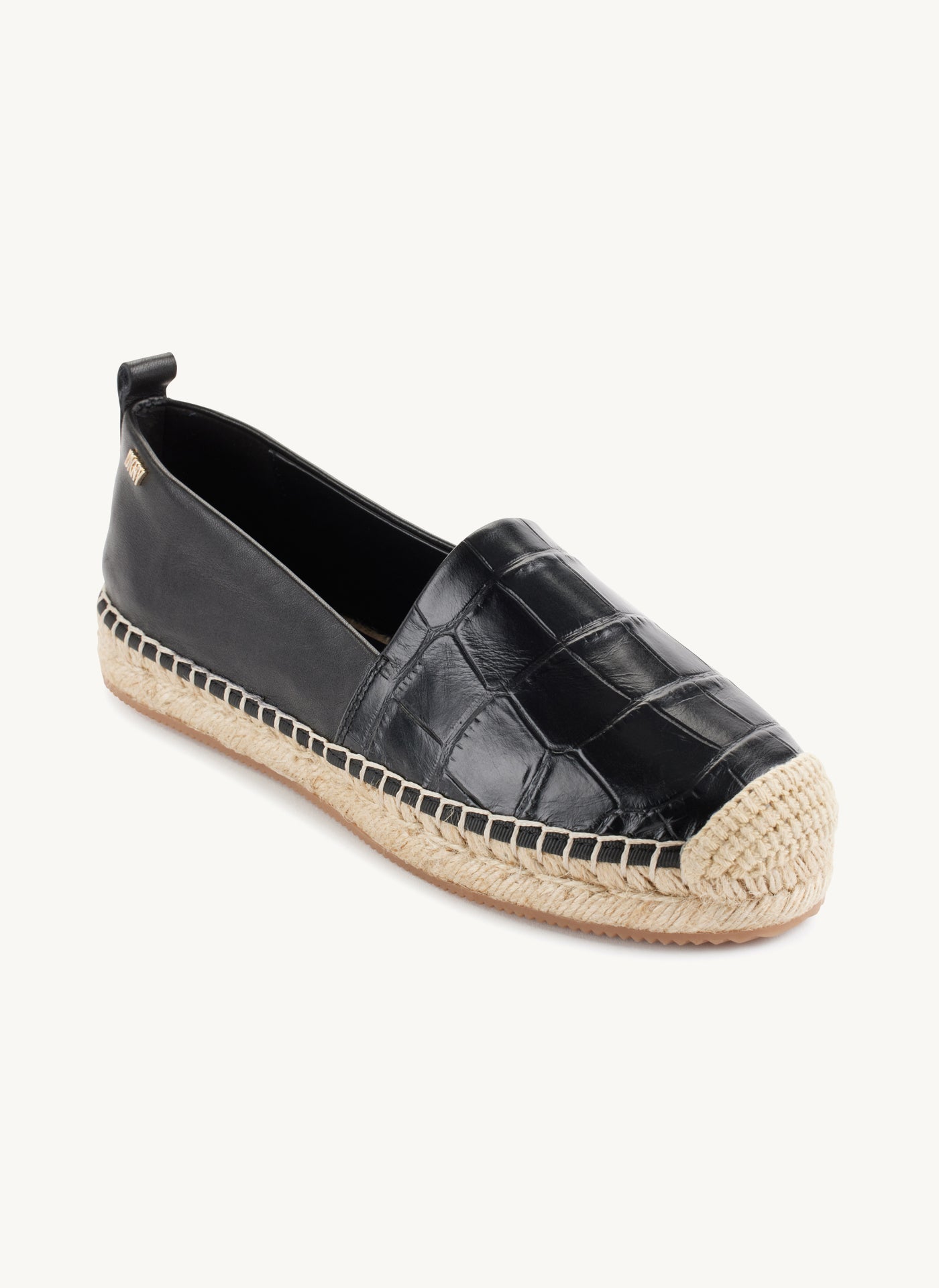 Mally Quilted Espadrille - Black