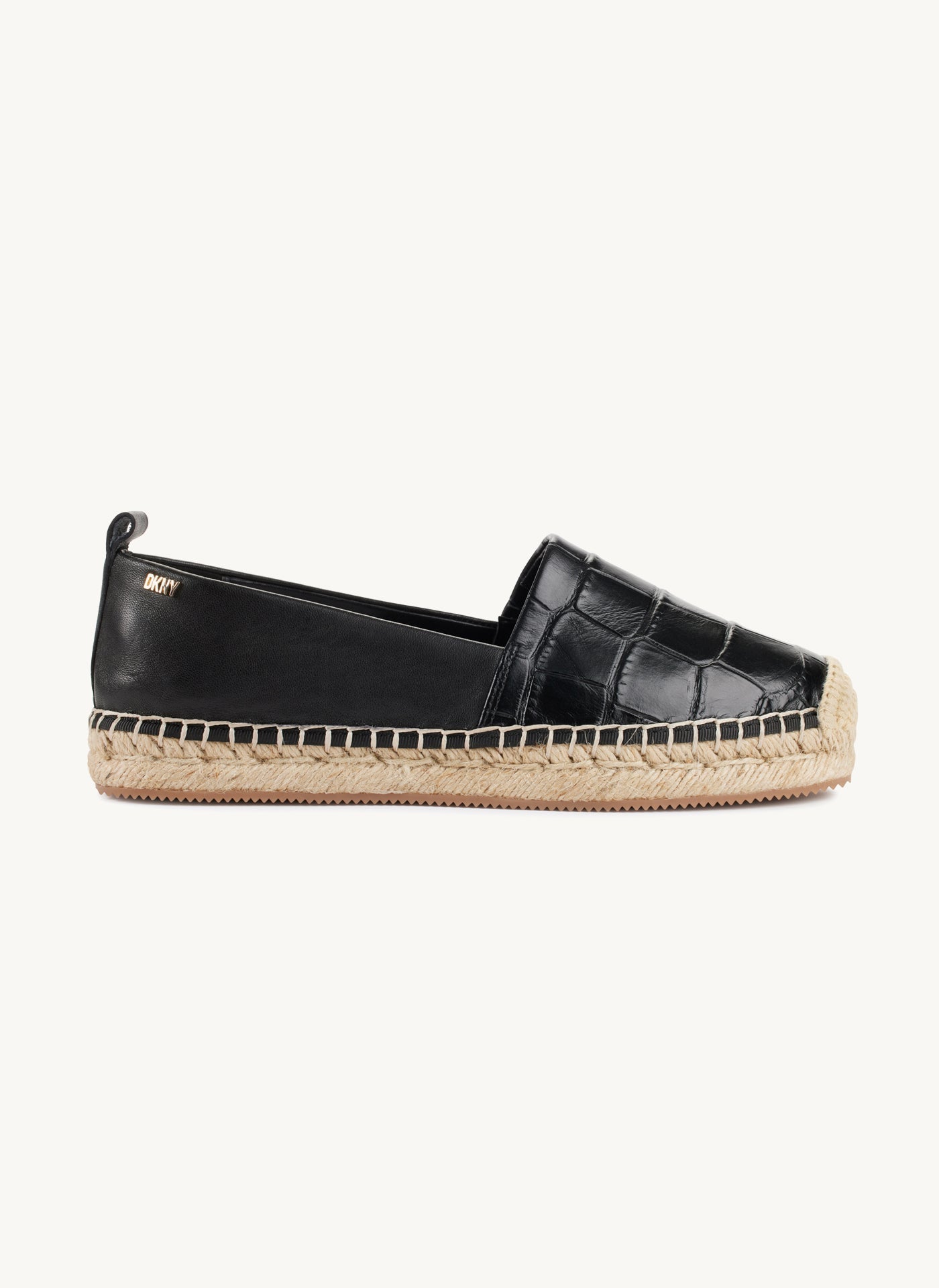 Mally Quilted Espadrille - Black