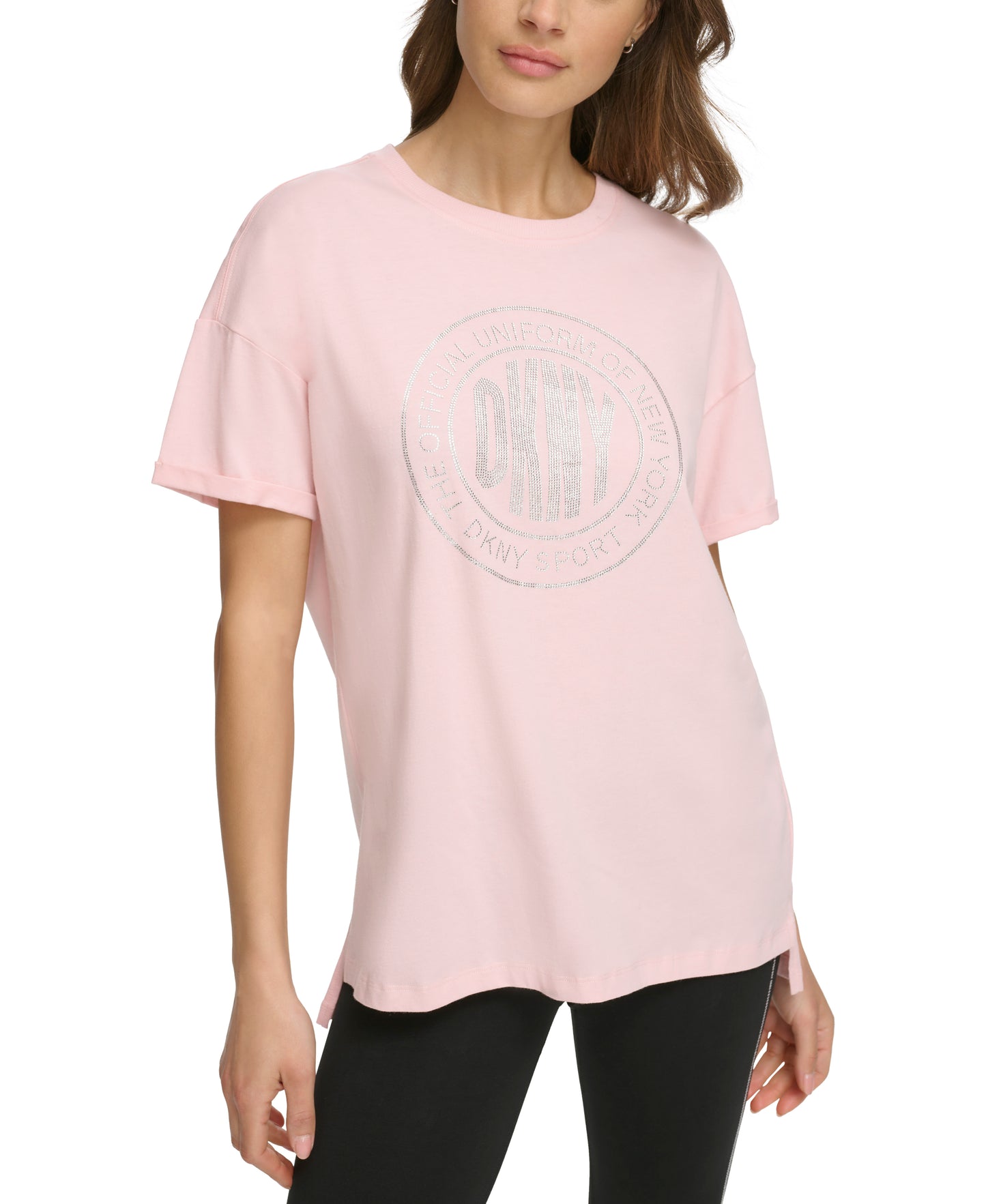 Crew Neck Te With Medallion Logo