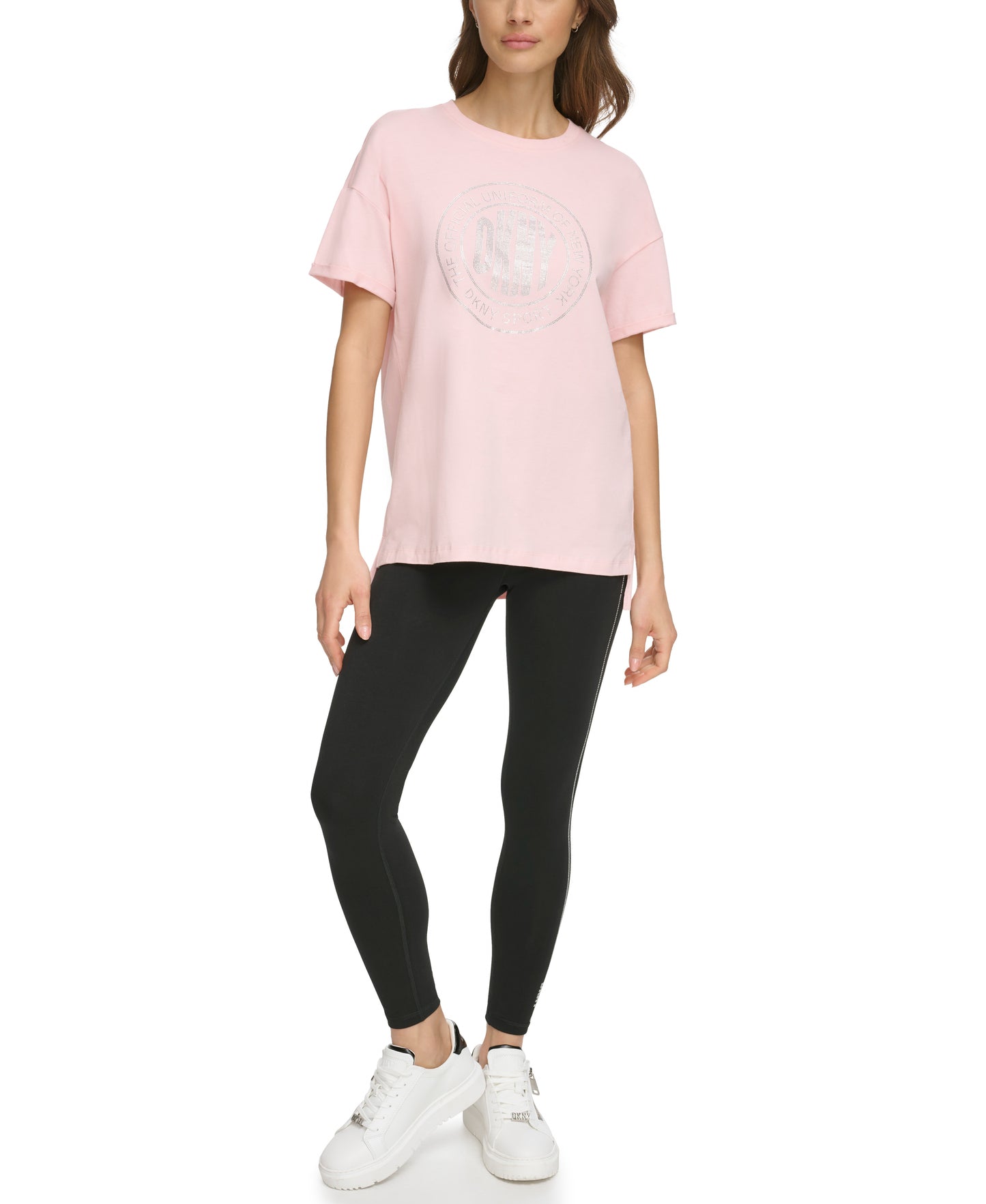 Crew Neck Te With Medallion Logo
