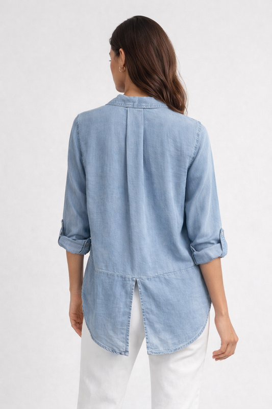 GARMENT DYE PRINT SHIRT