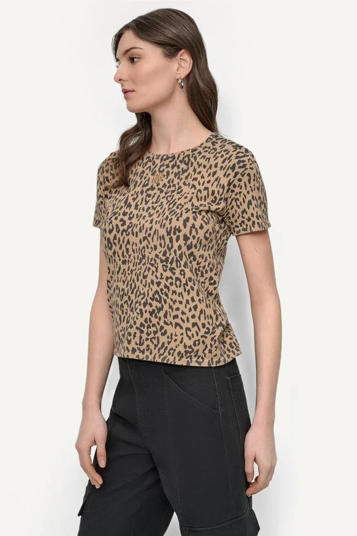 CHEETAH PRINT SHORT TEE