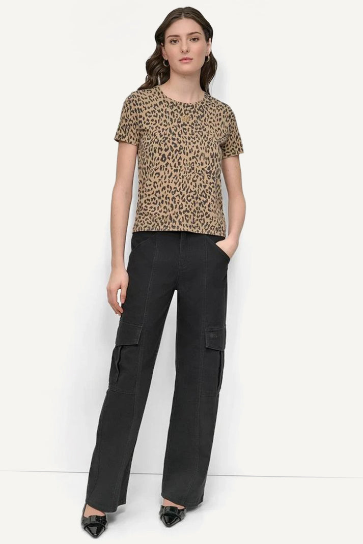 CHEETAH PRINT SHORT TEE