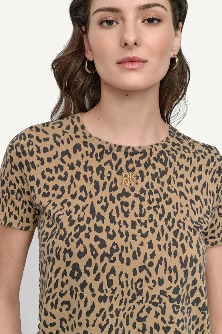 CHEETAH PRINT SHORT TEE