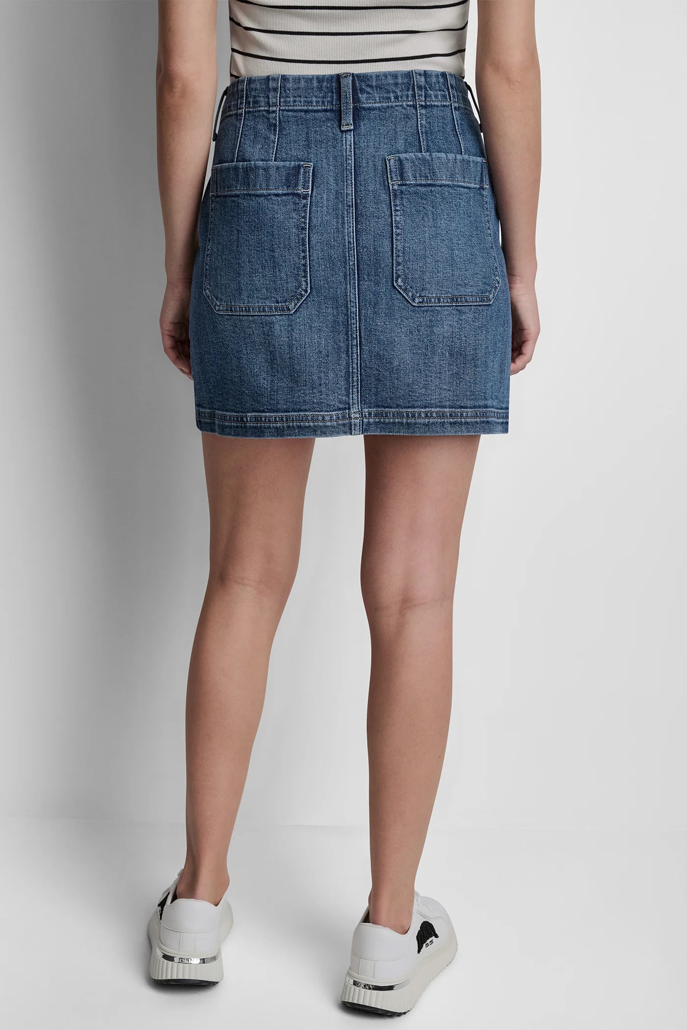 HIGH RISE PATCH POCKET MINI SKIRT