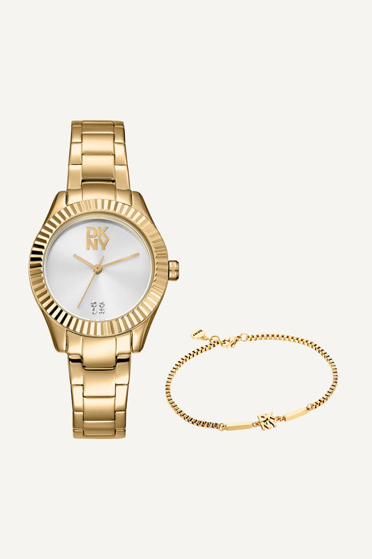 Women Logo Watch with Bracelet