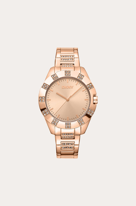 ساعة بارك أفينيو جليتز النسائية باللون الذهبي الوردي مقاس 36 مم