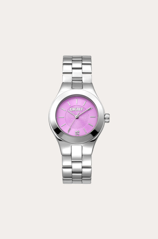 ساعة بارسونز النسائية متوسطة الحجم باللون الفضي مقاس 30 مم