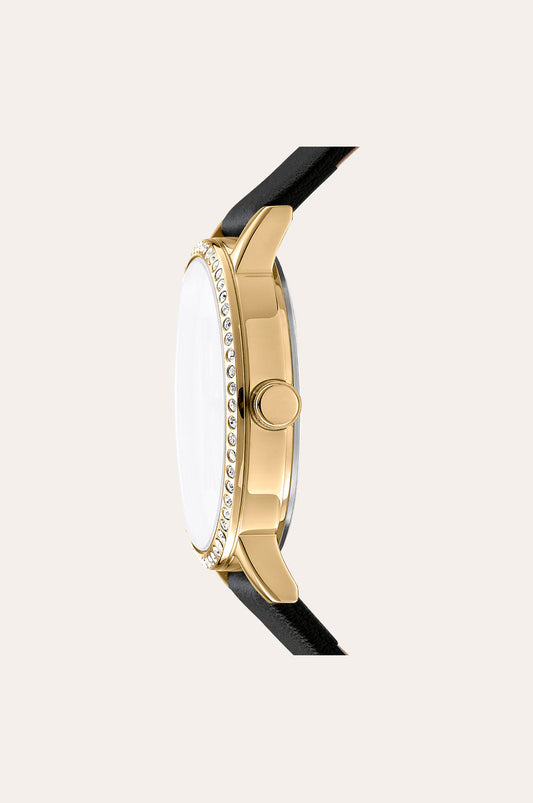 ساعة سوهو لوجو نسائية سوداء 36 مم