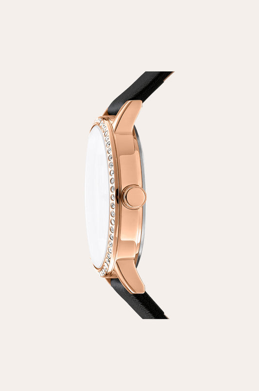 ساعة سوهو لوجو نسائية سوداء 36 مم