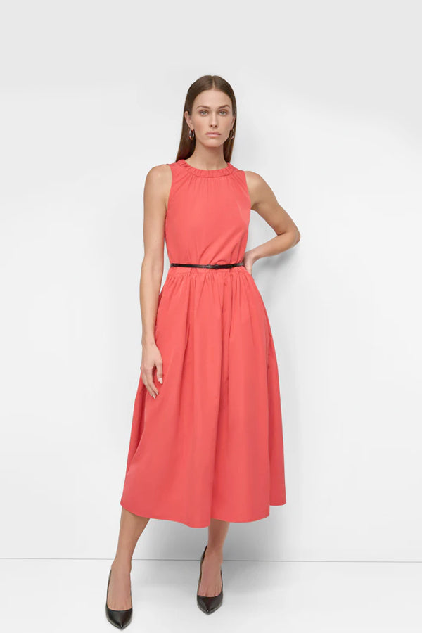S/L SHIRRING NECK MI