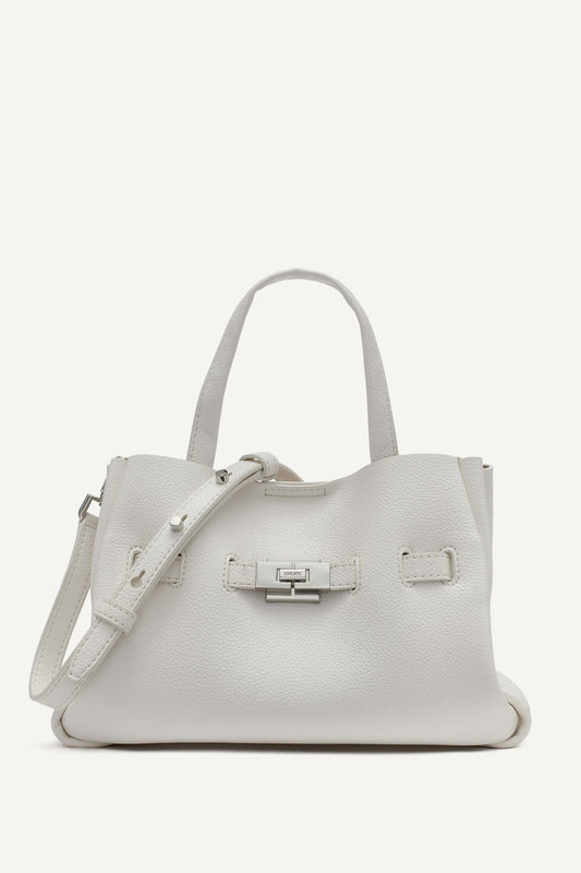 DKNY BRYAR SMALL SATCHEL BAG WHITE