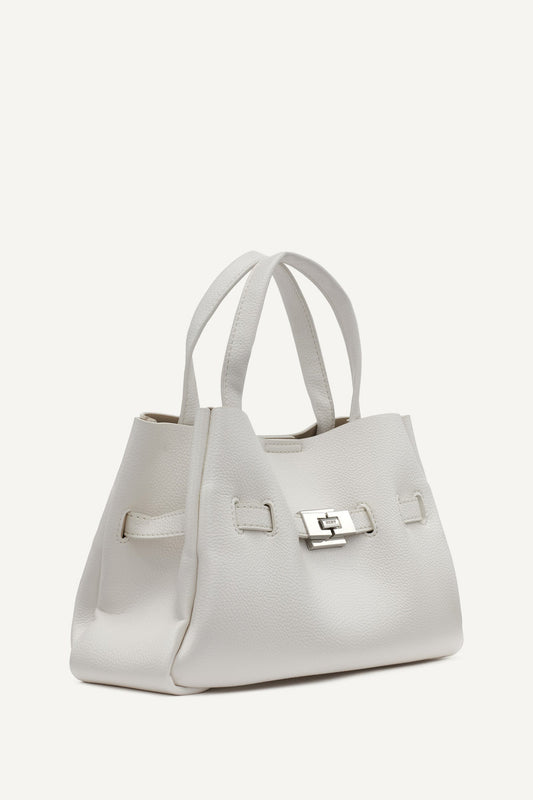 DKNY BRYAR SMALL SATCHEL BAG WHITE