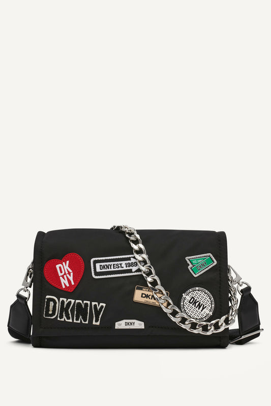 حقيبة كتف نيويورك سيتي الكبسولية بغطاء قلاب كبيرة الحجم