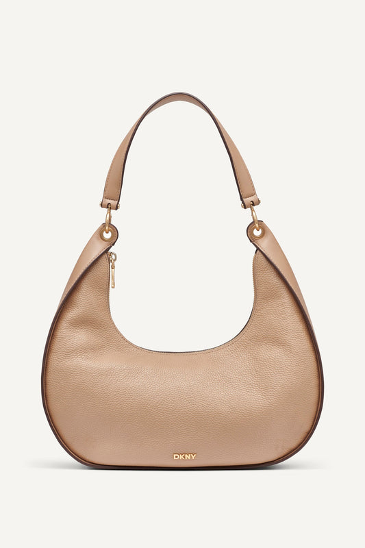 DKNY ABBY LARGE HOBO BAG BEIGE
