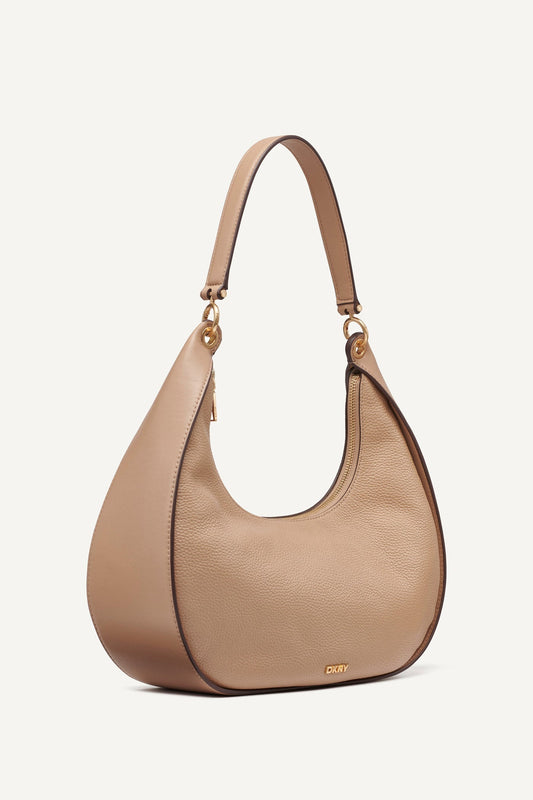 DKNY ABBY LARGE HOBO BAG BEIGE