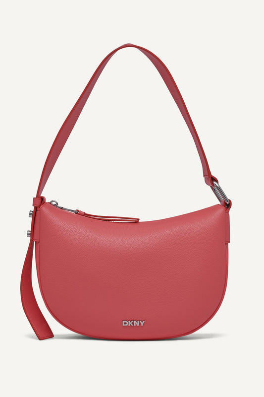 حقيبة كتف صغيرة بسحاب علوي من سكارليت