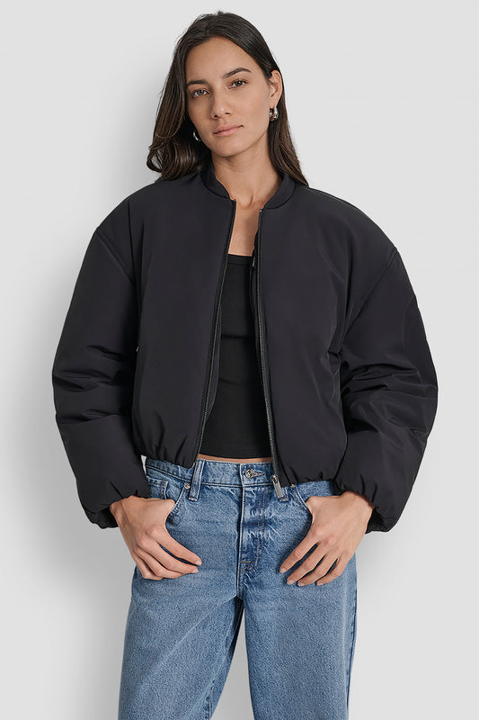MATTE NYLON BOMBER S