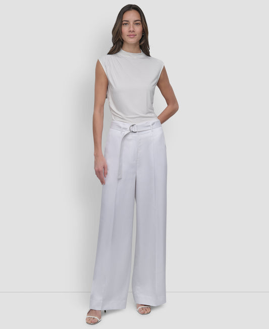 WIDE LEG BELTED PANT