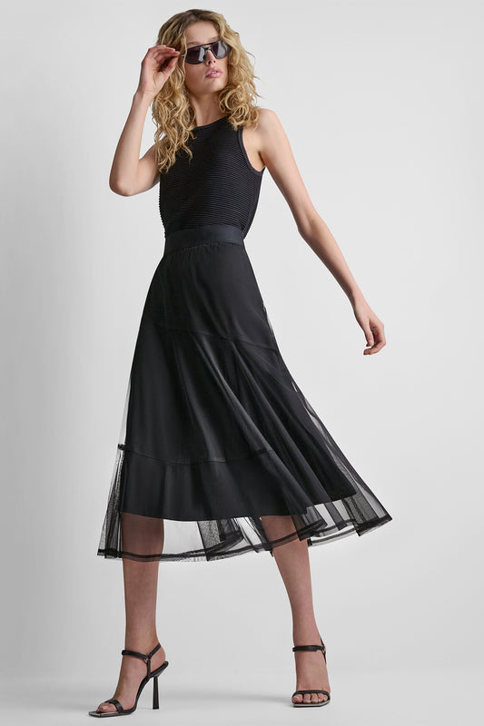LAYERED MESH SKIRT
