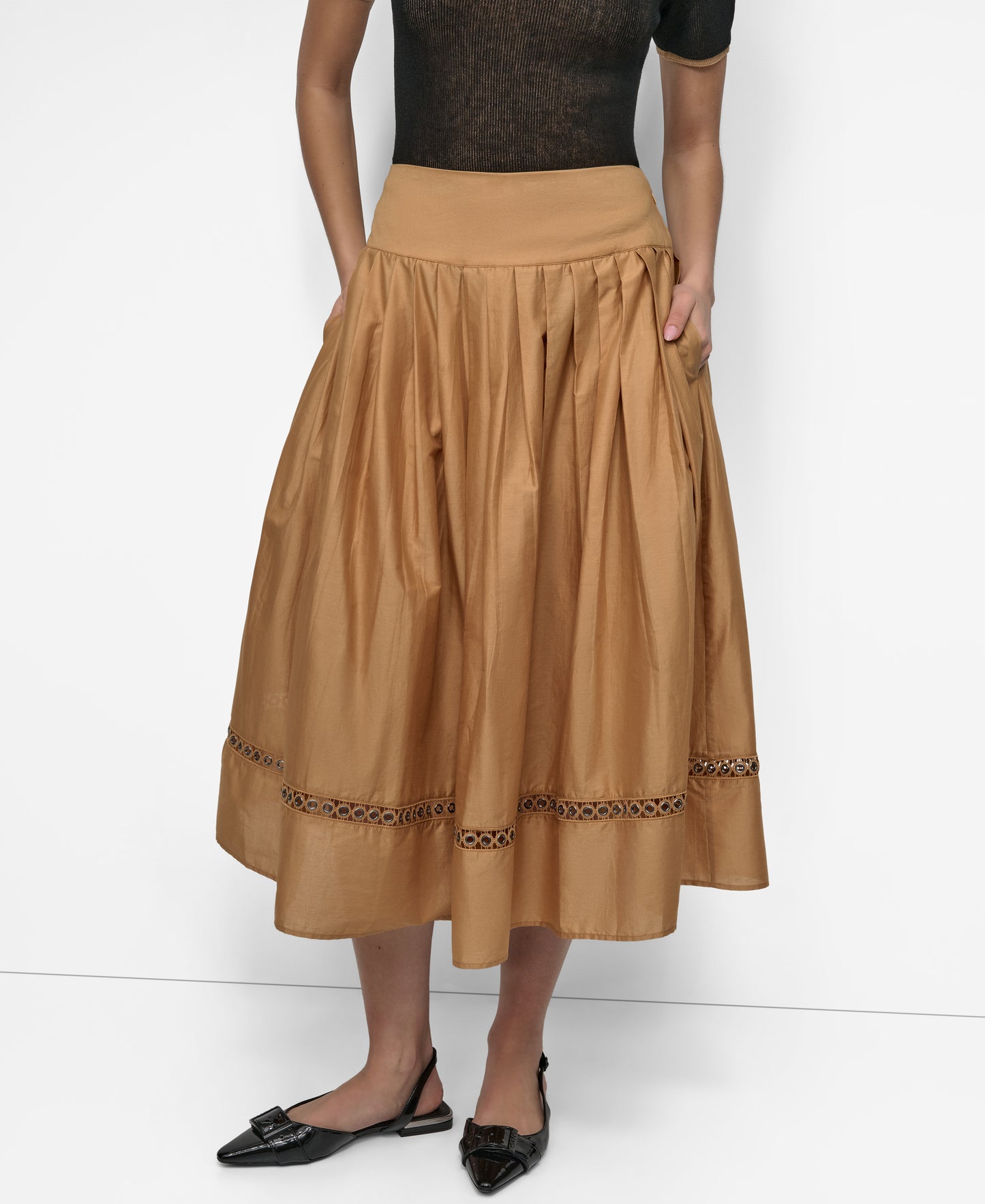 DROP WAIST VOILE SKIRT