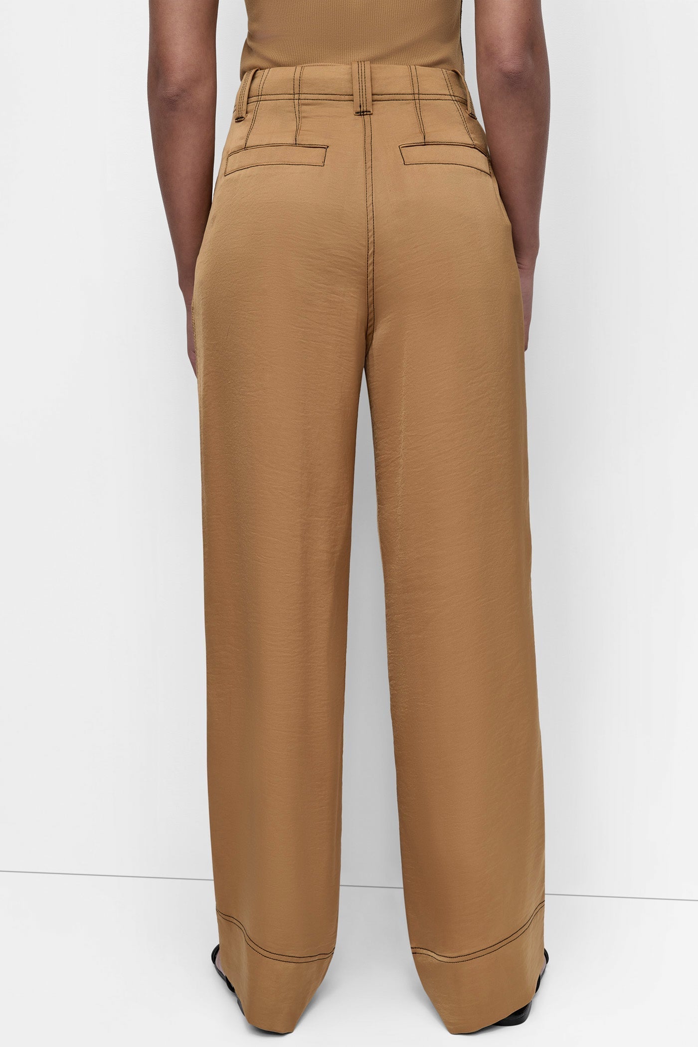 DKNY GLAZED DRESSING PANTS ORANGE