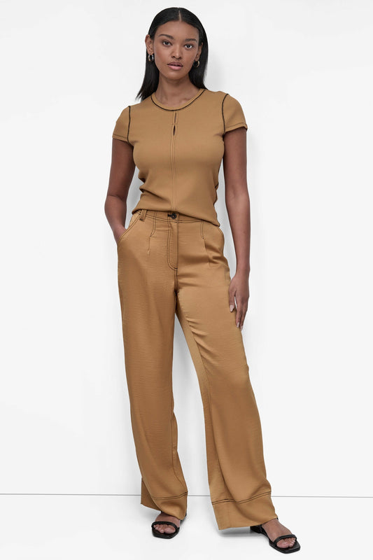 DKNY GLAZED DRESSING PANTS ORANGE