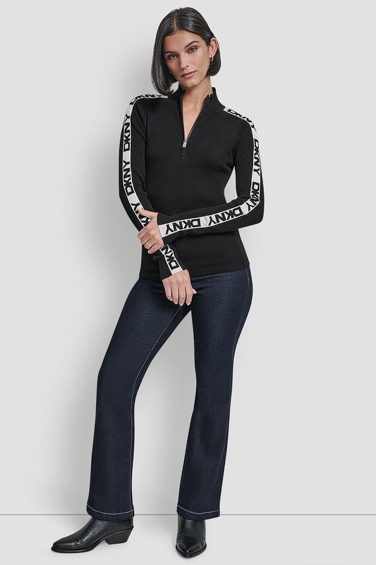 LONG SLEEVE 1/4 ZIP LOGO TAP