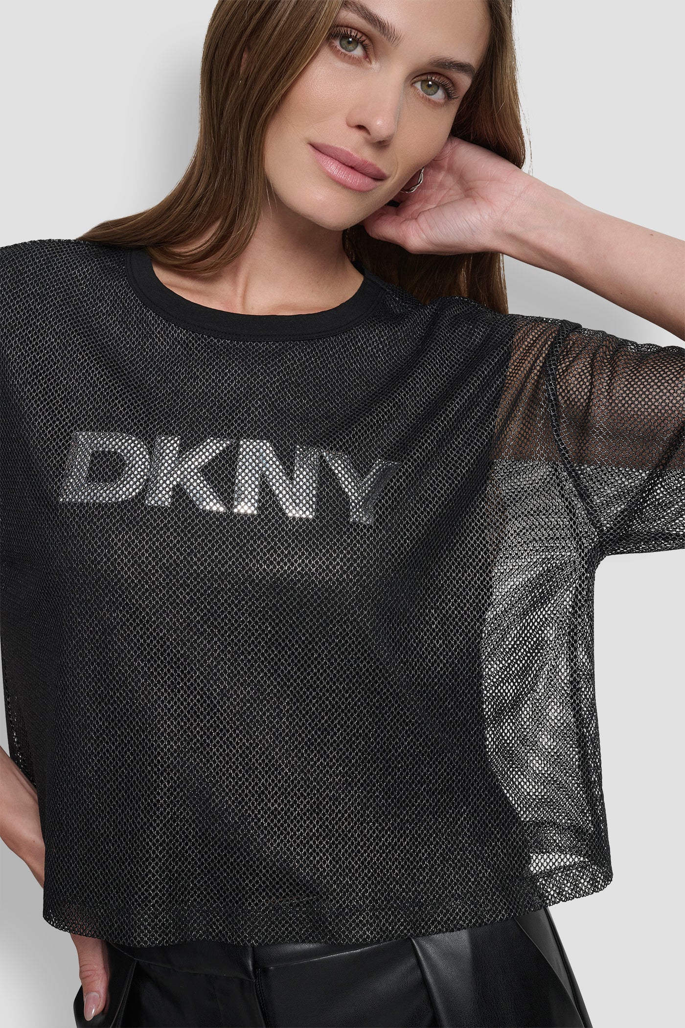 SHORT SLEEVE MESH OVERLAY LOG