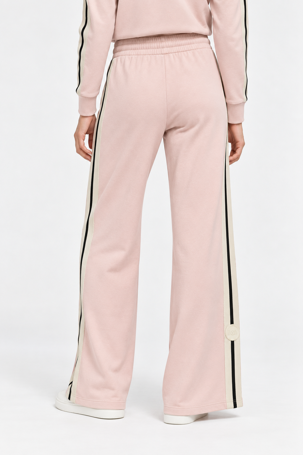 DKNY TEXTURED TAPE WIDE PANTS