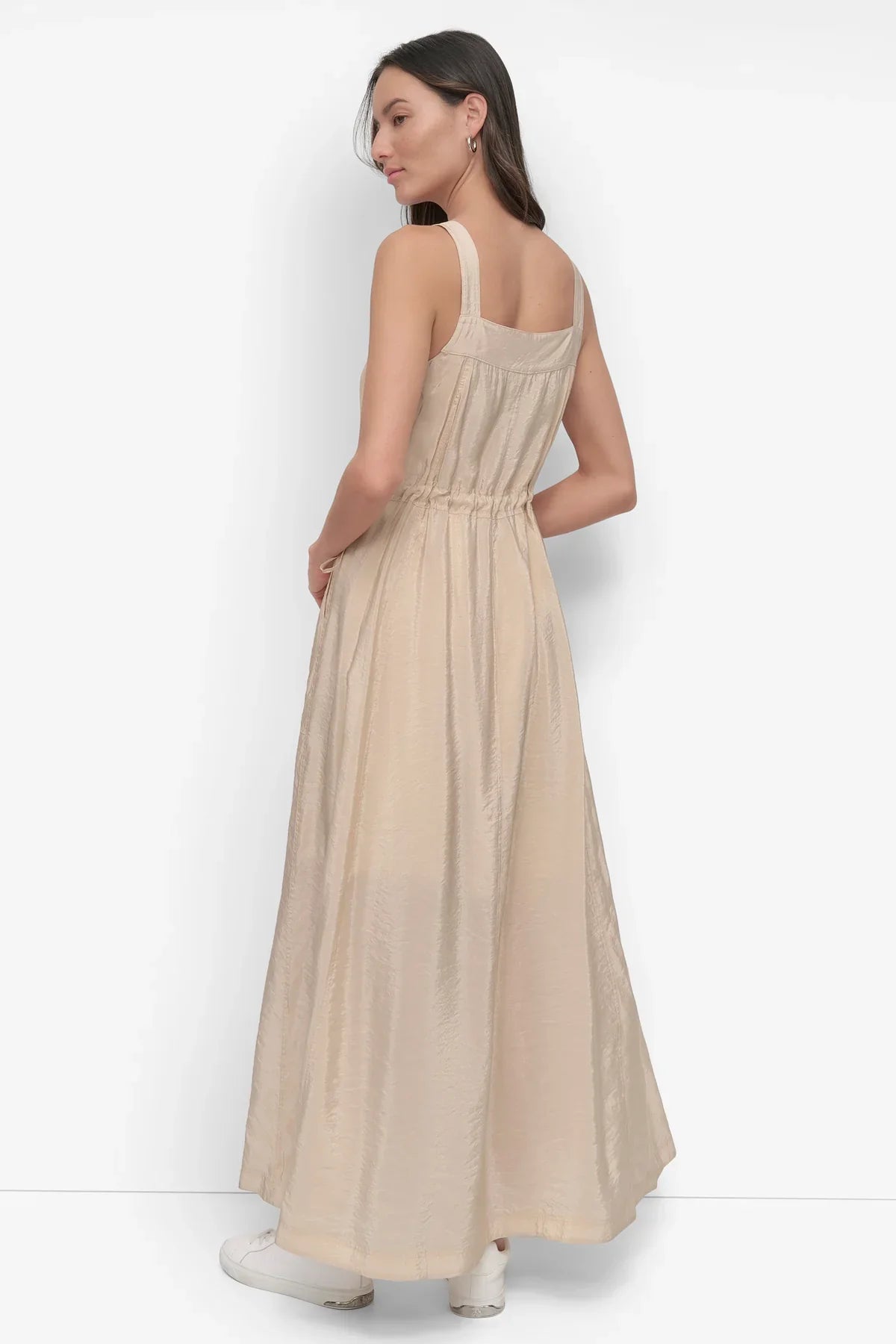SLEEVELESS OVERALL DRESS