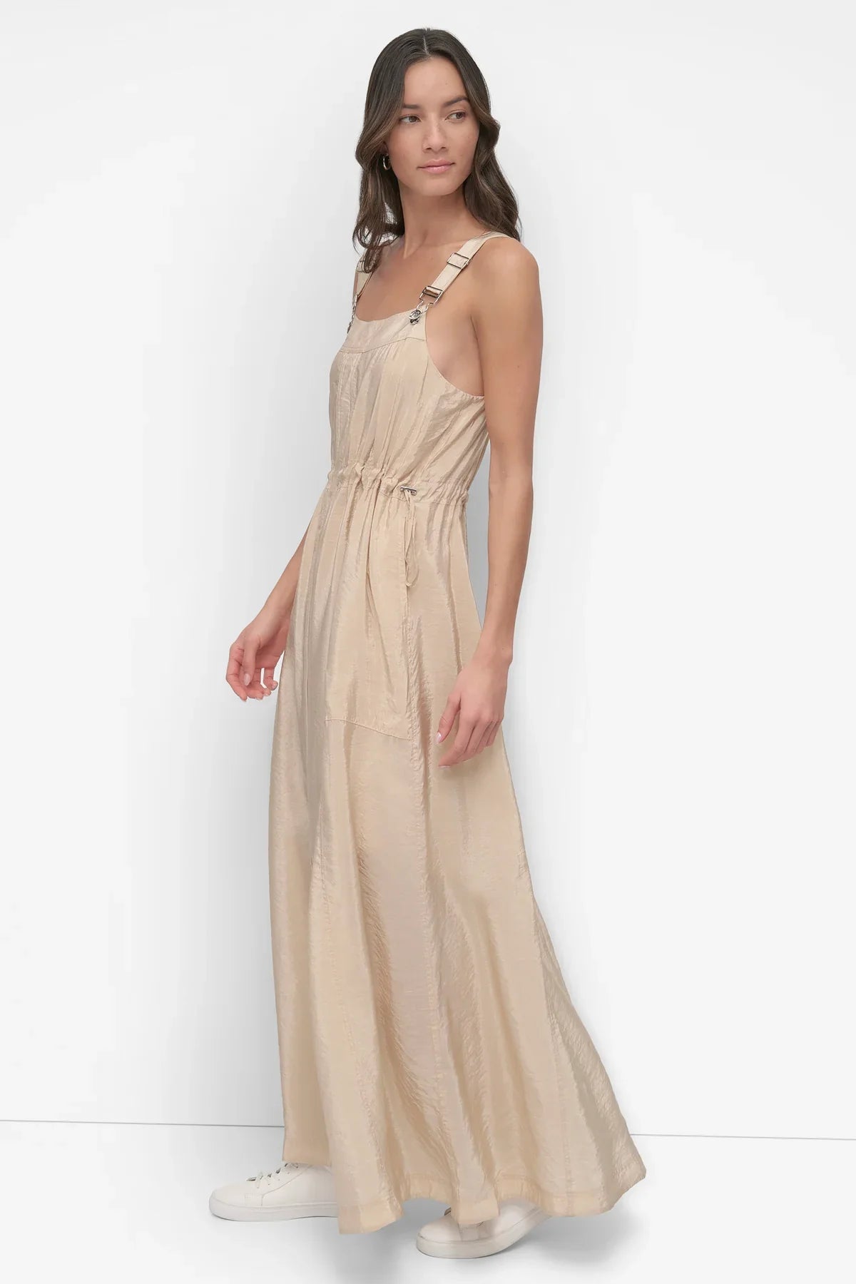 SLEEVELESS OVERALL DRESS
