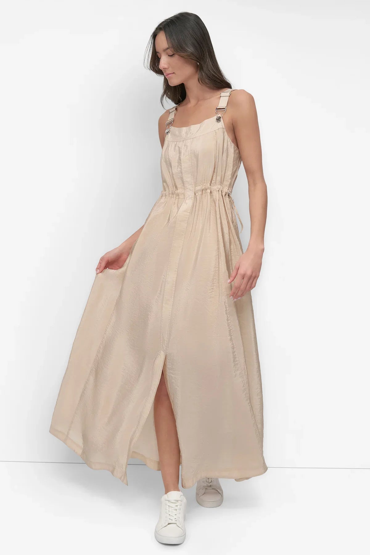 SLEEVELESS OVERALL DRESS