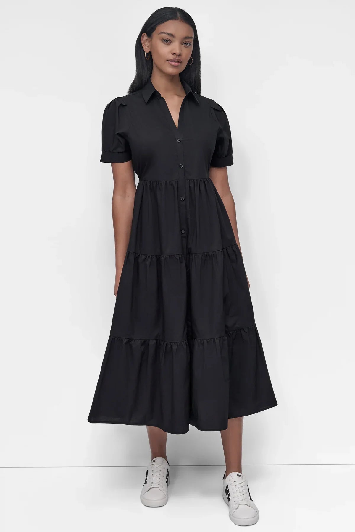 BUTTON FRONT POPLIN