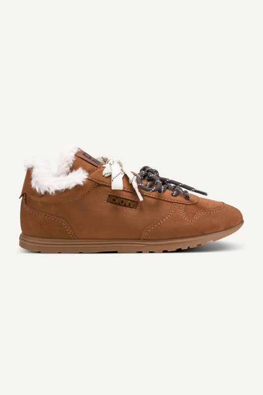 AMANDA FAUX SHEARLING LOW-TOP SNEAKER