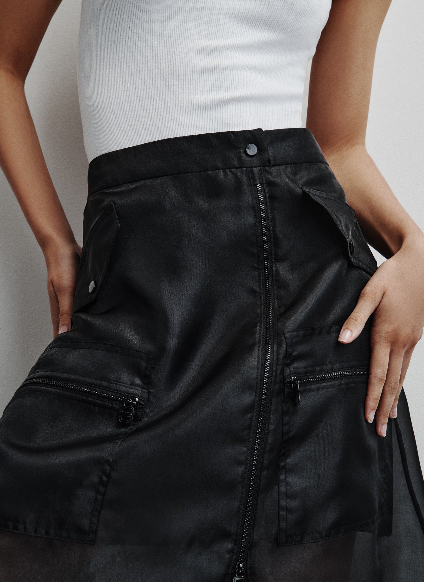 ORGANZA CARGO SKIRT