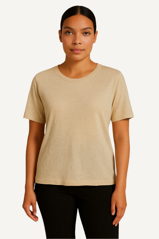 تي شيرت برقبة دائرية وقصّة S/S