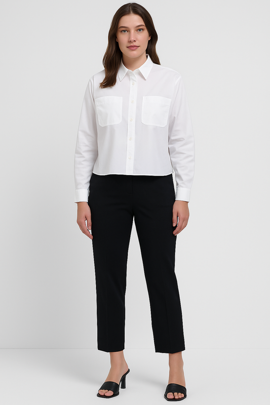 قميص بأزرار كبيرة/صغيرة