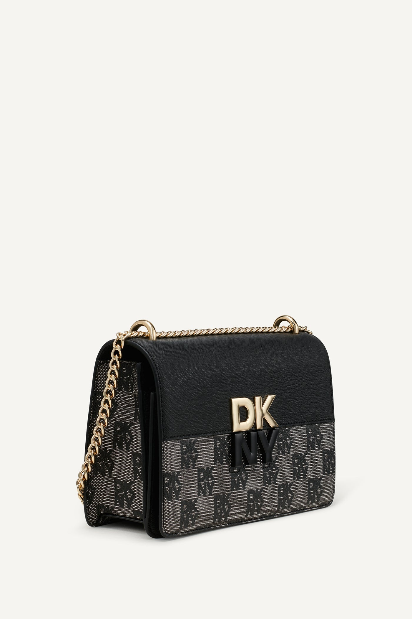 DKNY Echo Small Flap Crossbody Donna – Borsa A Tracolla In Pelle Saffiano E PVC, Con Manico E Tracolla Regolabile