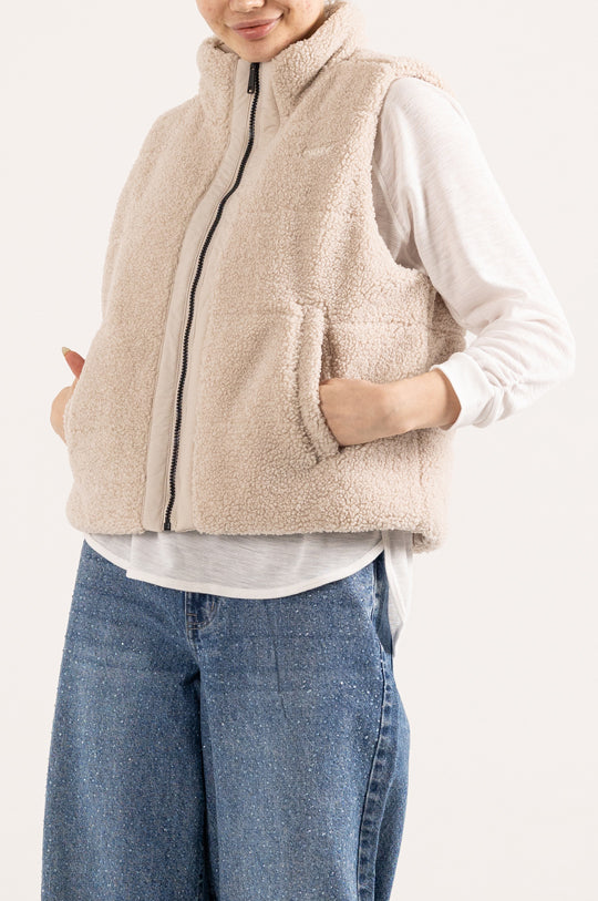 REVERSIBLE SHERPA VEST WITH POCKETS