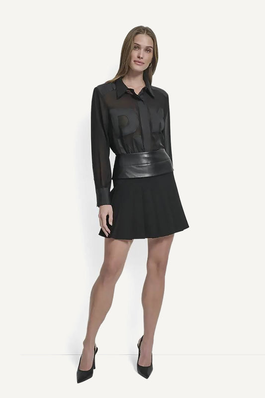 LONG SLEEVE CHIFFON LOGO BTT