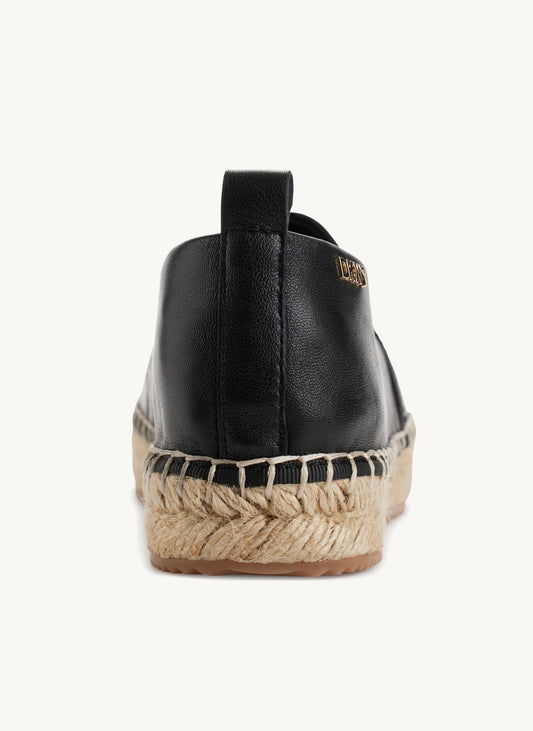 Mally Quilted Espadrille - Black