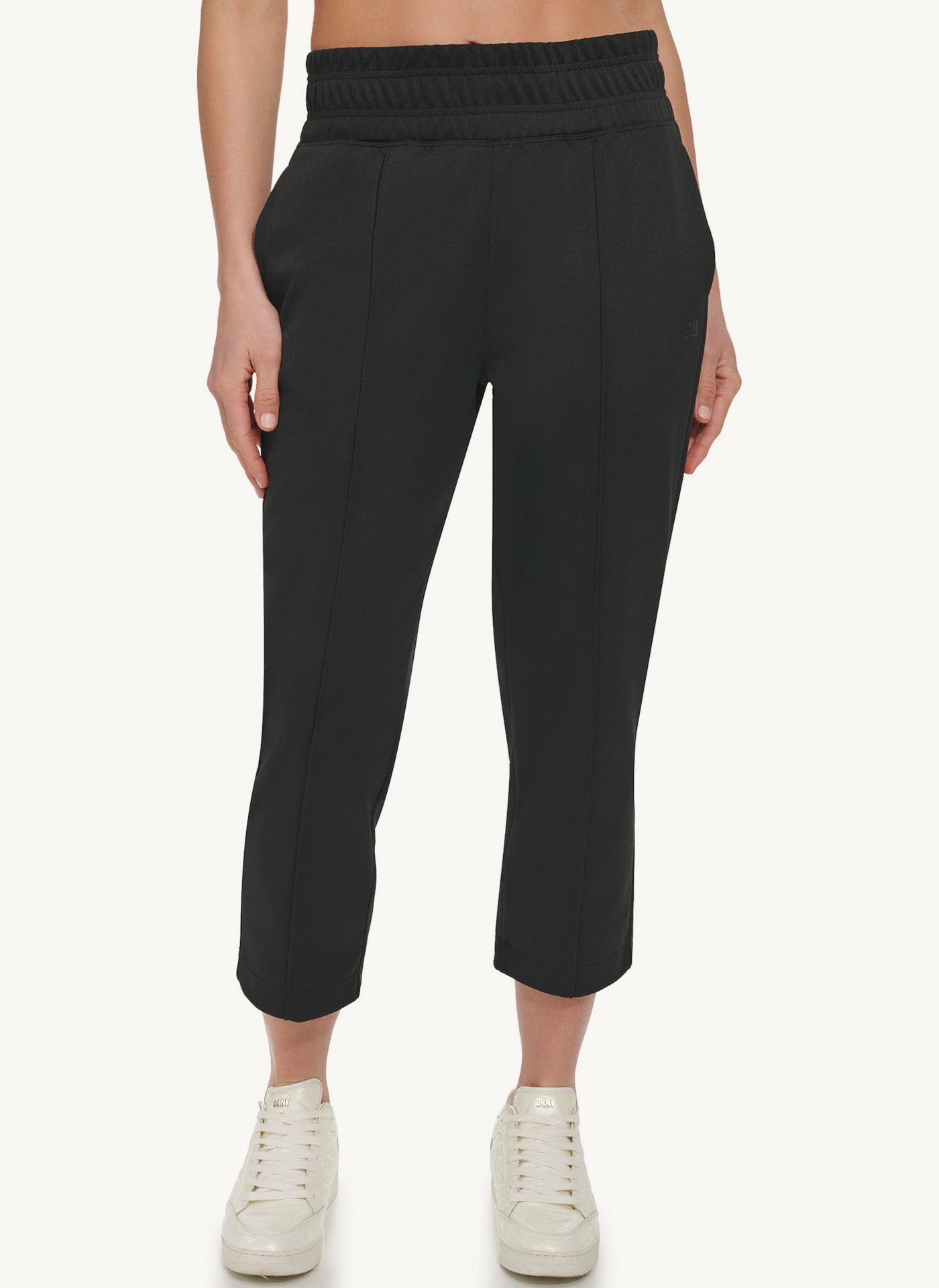 Cropped Straight Leg Jogger With Logo