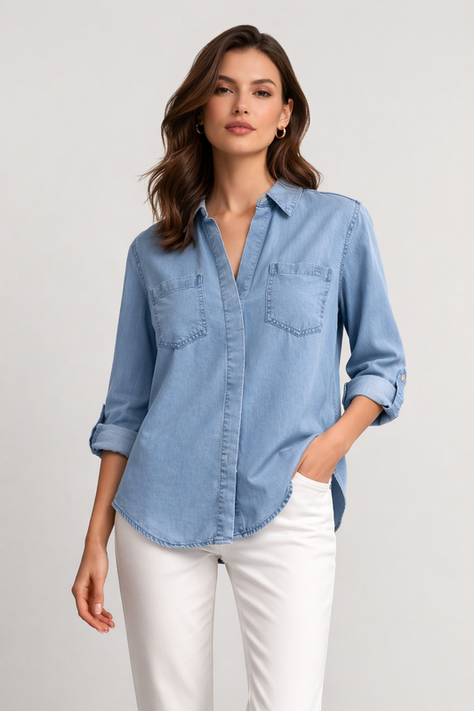 GARMENT DYE  PRINT SHIRT