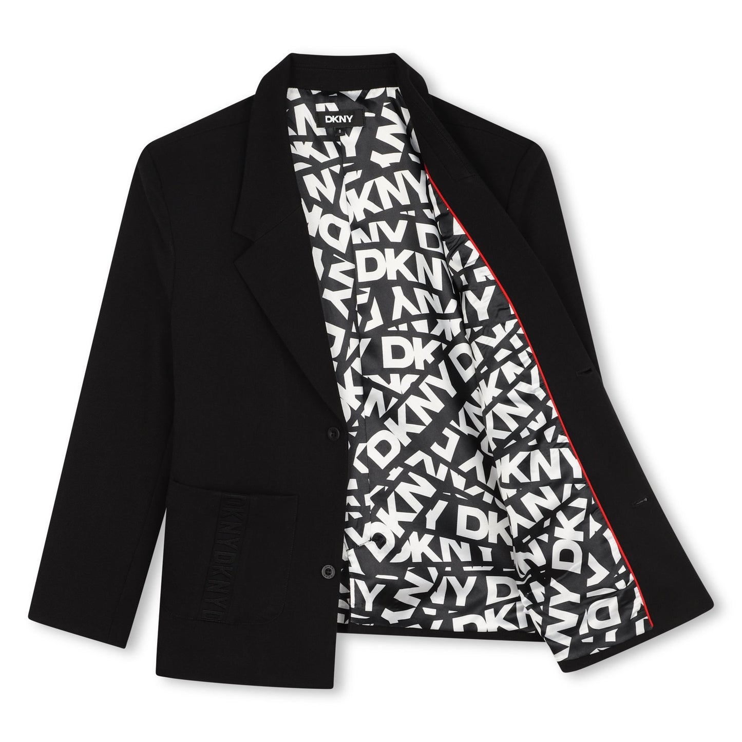 LONG SLEEVE SINGLE BREAST BLAZER WITH LOGO