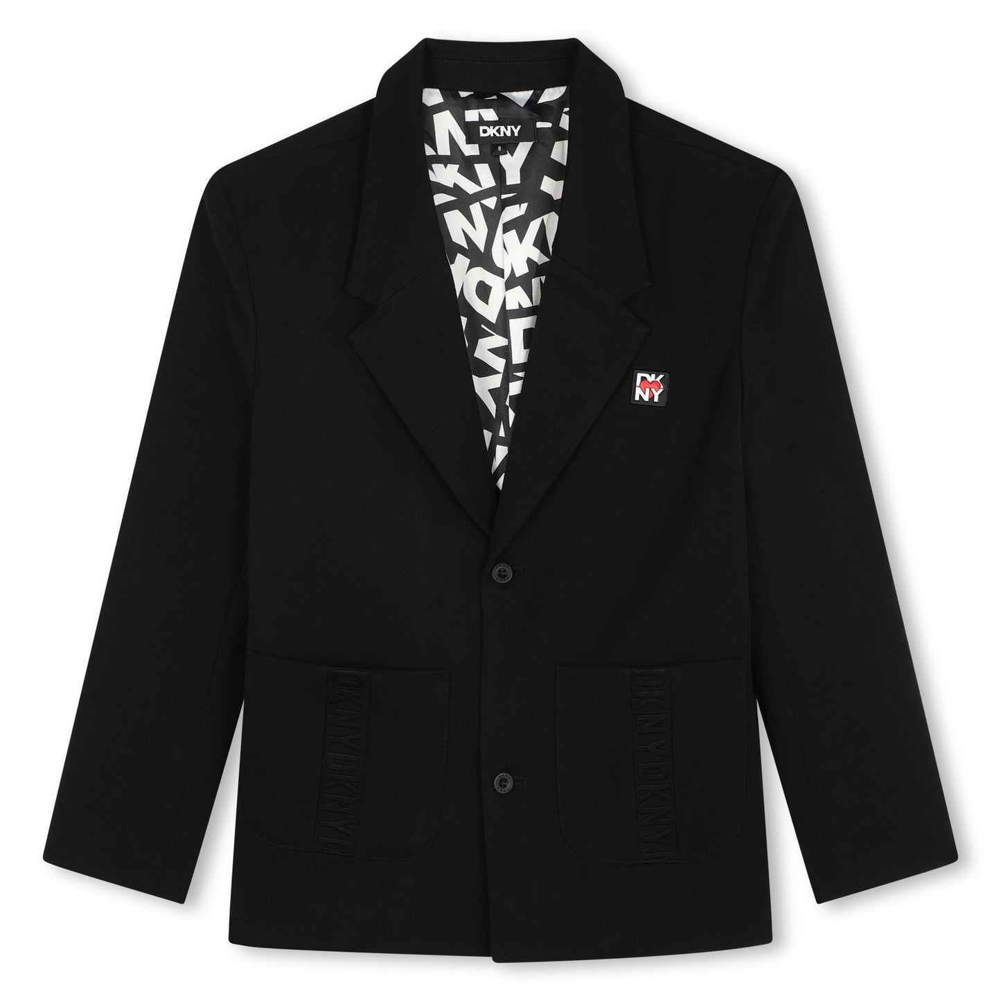 LONG SLEEVE SINGLE BREAST BLAZER WITH LOGO