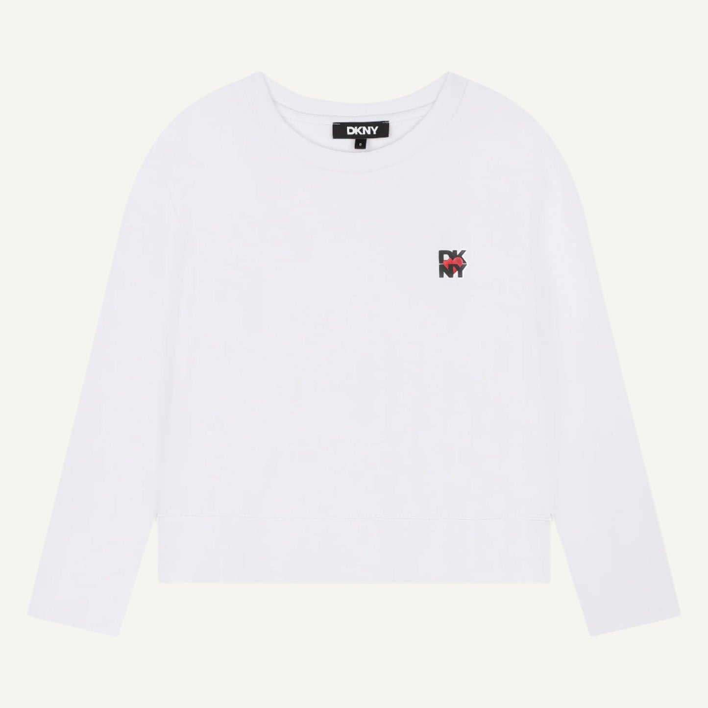 LONG SLEEVE CREW NECK TEE WITH LOGO